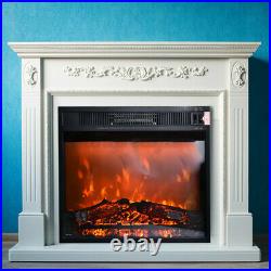 20 Recessed Electric Heater Fireplace Insert w Remote Control Thermostat 1500W