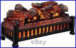 20in. Pleasant Hearth Electric Crackling Log Glowing Fireplace Insert Kit