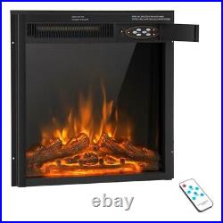 22.5 Electric Fireplace Insert Freestanding Heater Log Flame With Remote Control
