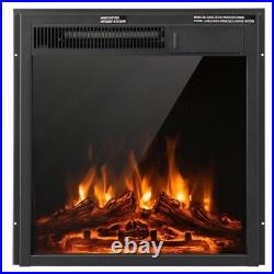 22.5 Electric Fireplace Recessed Insert with7-Level Adjustable Flame Brightness