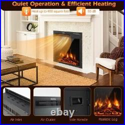 22.5 Electric Fireplace Recessed Insert with7-Level Adjustable Flame Brightness