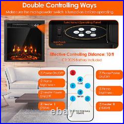 22.5 Inches Electric Fireplace Insert 5100 BTU Recessed with Remote Control