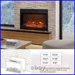 23Electric Fireplace Insert Heater Recessed Fireplace Heater withAdjustable Flame