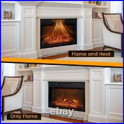 23Electric Fireplace Insert Heater Recessed Fireplace Heater withAdjustable Flame