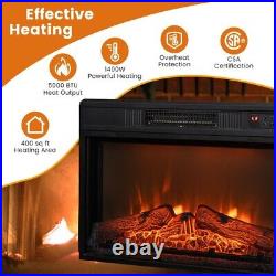 23Electric Fireplace Insert Heater Recessed Fireplace Heater withAdjustable Flame