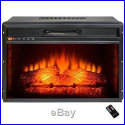 23 Black Freestanding Insert 22 Setting Log Electric Fireplace Heater with Remote