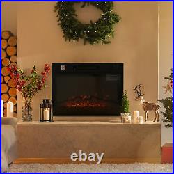 23 Electric Fireplace Insert Log Flame Heater with Remote Control