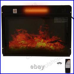 23 Electric Fireplace Insert Stove Heater Adjuatble Flame with Remote 1400W