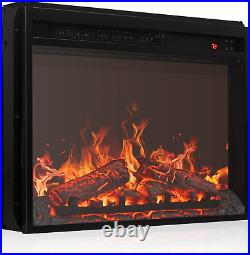 23 Electric Fireplace Insert WithFire Crackling Sound, Recessed Fireplace Heater