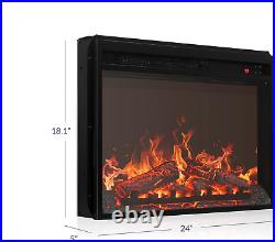 23 Electric Fireplace Insert WithFire Crackling Sound, Recessed Fireplace Heater