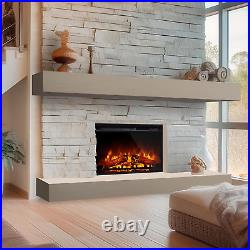 23 Electric Fireplace Insert with Remote Control, Recessed & Wall Mounted Firep