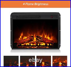 23 Electric Fireplace Insert with Remote Control, Recessed & Wall Mounted Firep