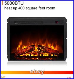 23 Electric Fireplace Insert with Remote Control, Recessed & Wall Mounted Firep