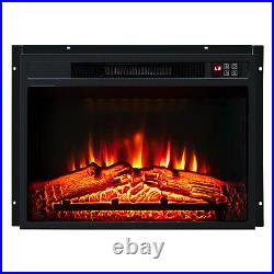 23 Electric Fireplace Recessed Insert 3-Level Realistic Flame with Remote Control