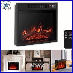 23 Embedded Fireplace 3 Color Flame Insert Heater with Remote & Timer 1400W