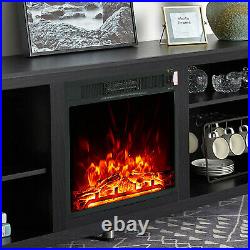 23 Fireplace Electric Embedded Insert Heater Glass Log Flame with Remote Control