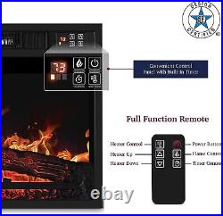 23 Fireplace Electric Insert Heater Wireless Remote For TV Stand Entertainment