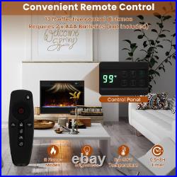 23 Inch 1500W Recessed Electric Fireplace Insert with Remote Control