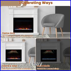 23 Inch 1500W Recessed Electric Fireplace Insert with Remote Control