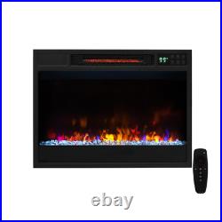 23 Inch 1500W Recessed Electric Fireplace Insert with Remote Control