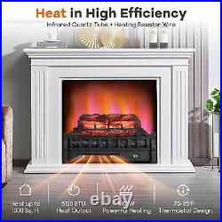 23 Inch Electric Fireplace Heater Fireplace Logs Inserts Infrared Quartz Heater