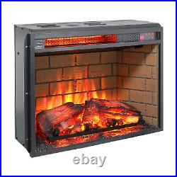 23 Inch Electric Fireplace Insert Infrared Quartz Heater With Overheating Protect