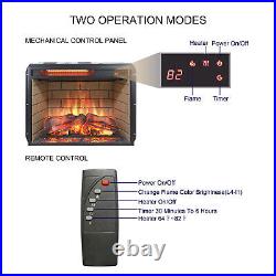 23 Inch Electric Fireplace Insert Infrared Quartz Heater With Overheating Protect