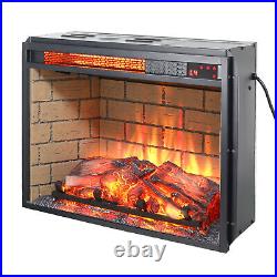 23 Inch Electric Fireplace Insert Infrared Quartz Heater With Overheating Protect