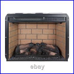 23 Inch Electric Fireplace Insert Infrared Quartz Heater With Realistic Flames