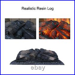 23 Inch Electric Fireplace Insert Infrared Quartz Heater With Remote Control 1500W