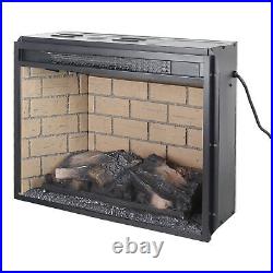23 Inch Electric Fireplace Insert Infrared Quartz Heater With Remote Control 1500W