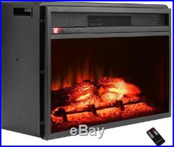 23 Inch Modern Electric Fake Faux In Fireplace Insert Space Heater Burner Kit