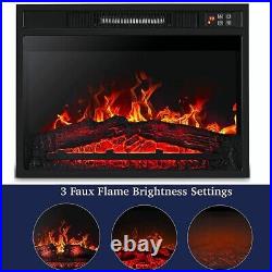 23 Inch Recessed Electric Fireplace Insert heater With Remote Control 1400W