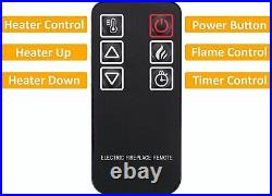 23 Inch Recessed Electric Fireplace Insert heater With Remote Control 1400W