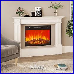 23 Inches Electric Fireplace Insert, Recessed Fireplace Heater with Remote