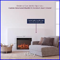23 Indoor Fireplace Heater, Electric Fireplace Insert, Recessed Fireplace Heate