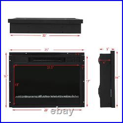 23 Infrared Quartz Electric Fireplace Insert with Remote Control
