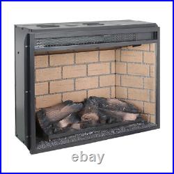 23 Insert Electric Fireplace ultra thin Heater Woodlog Version with Brick