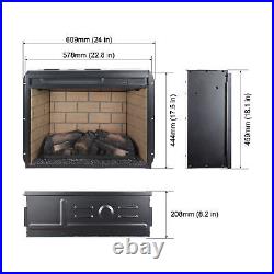 23 Recessed Wall Mounted Electric Fireplace Insert Heater Remote LED Flame