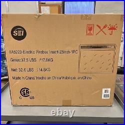23 Touch Screen Electric Firebox with Remote Control by SEI, Model FA5223 NEW