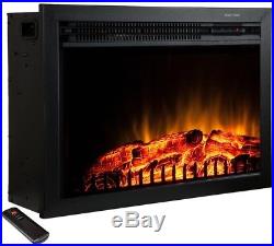 23 in Electric Fireplace Insert Space Heater Logs Convection