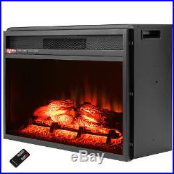 23 in. Freestanding Electric Fireplace Insert Heater with Remote Control