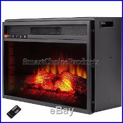 23 in. Insert Heater with Tempered Glass Freestanding Electric Fireplace