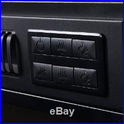24 Electric Firebox Insert Fireplace Heater Metal Glass Screen Black Remote NEW