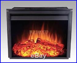 24 Electric Fireplace Insert Adjustable Temperature Remote for Home Living Room
