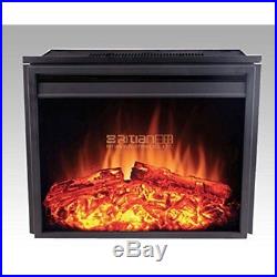 24 New Electric Fireplace Insert (2301T) Adjust Temp Remote Heater Flame W X D