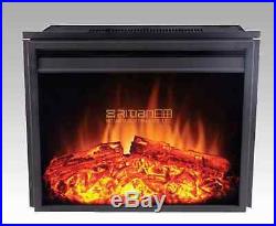 24 wide new Electric Fireplace Insert (2301T) Adjust Temp Remote, Heater flame