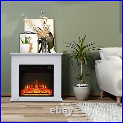 25White Electric Fireplace Mantel Portable Heater Insert Stove WithRemote Control