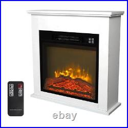 25 1400W Freestand Electric 18 Fireplace Insert Heater Remote Emulation Flame