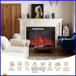 25.3'' Wall Mounted Insert Electric Fireplace Heater LED Flame with Remote Control